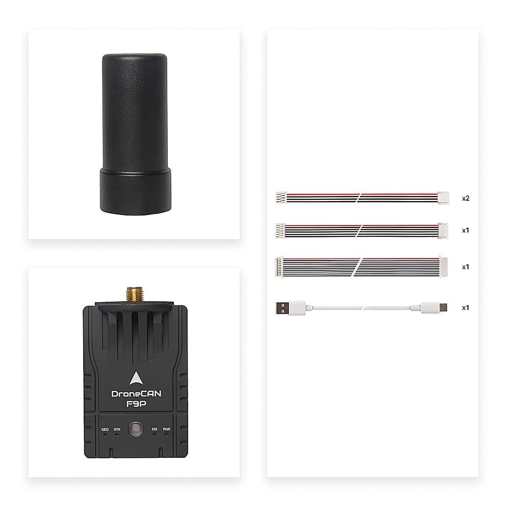 DroneCAN H-RTK F9P di posizionamento GNSS elicoidale ad alta precisione adatto for drone RC FPV