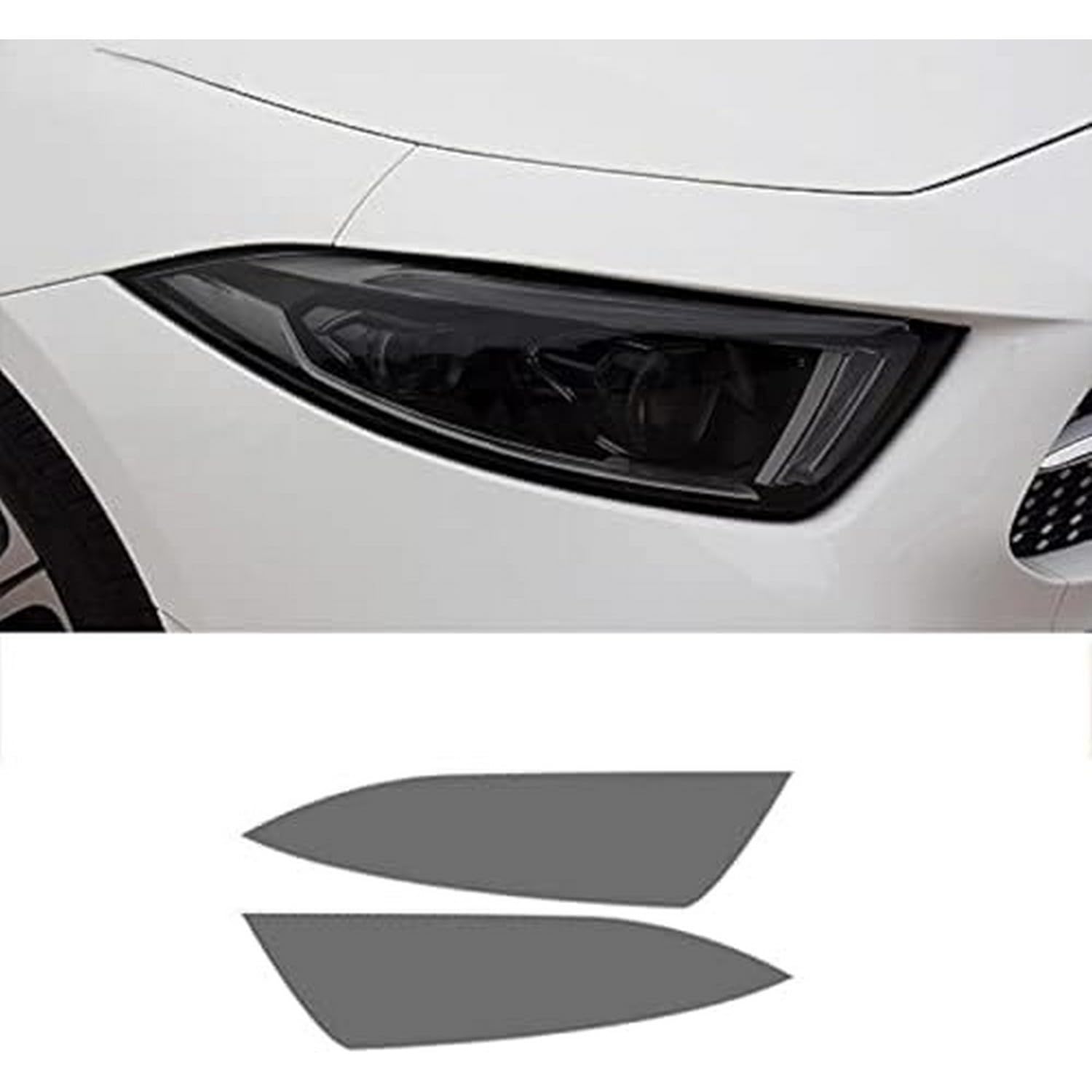 Film de protection de phare noirci pour Benz Classe CLS C257 autocollant TPU à effet fumé