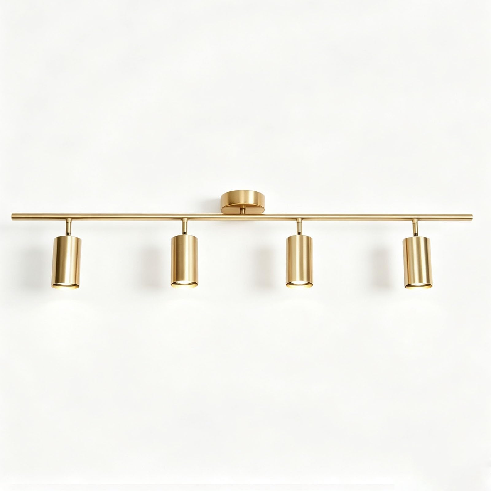 LUOYAOB Modern Track Lighting Fixtures Brass Ceiling Light Adjustable