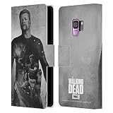 Head Case Designs sous Licence Officielle AMC The Walking Dead Abraham Exposition Double Coque en Cuir à Portefeuille Compatible avec Samsung Galaxy S9