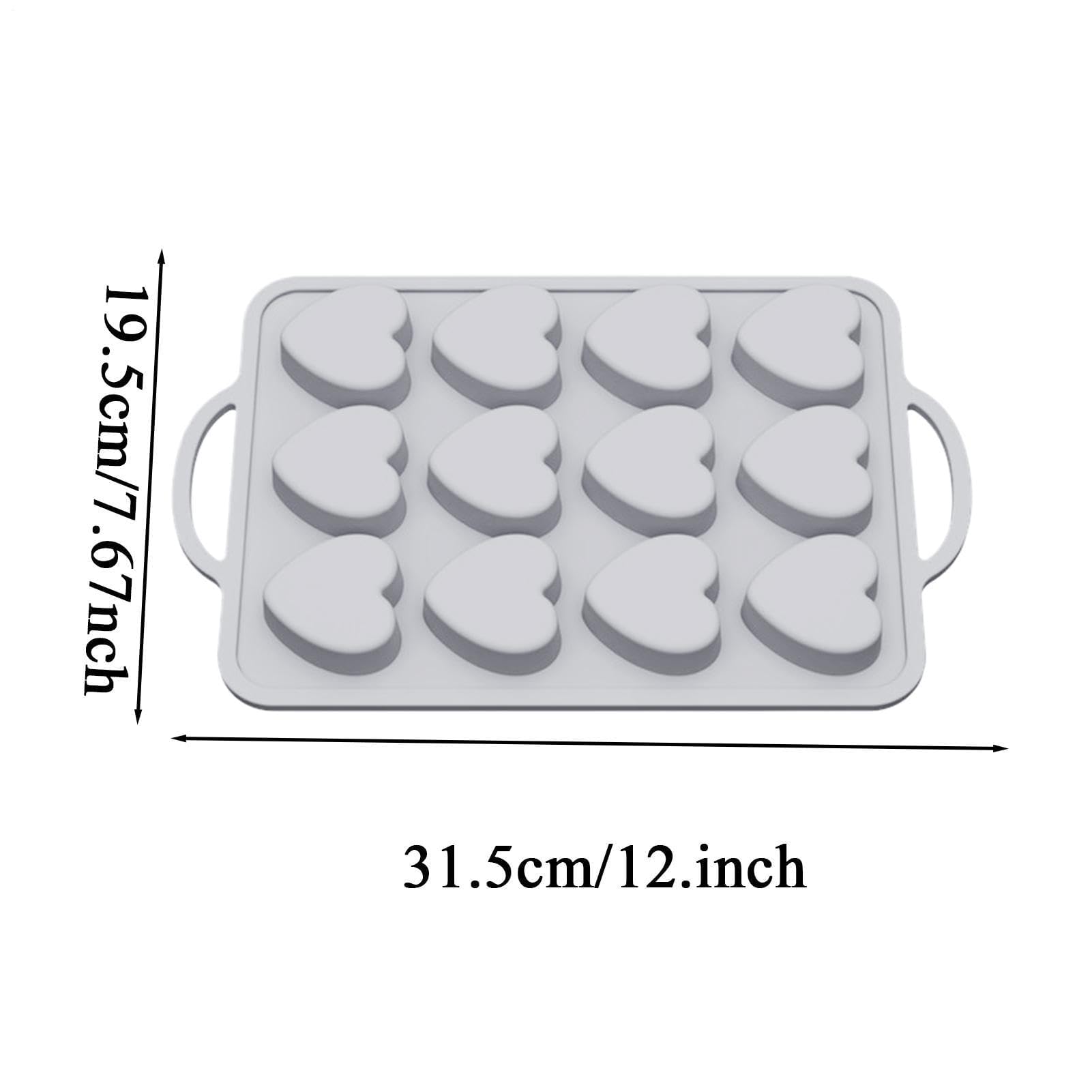 Stampo in silicone per cioccolato, strumento da cucina in silicone, 12 cavità, a forma di cuore, per vacanze, compleanno, casa, appartamento, cucina, San Valentino, Natale