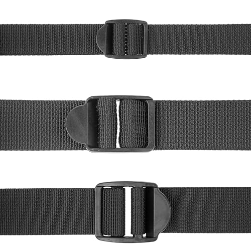 Your Day Mate Set de 18 boucles de sangle, 6 mètres de long, 20 mm de large, en noir, sangle en PET, set de sangles avec 6 boucles enfichables de 20 mm chacune, boucle d'échelle, boucle de barrette – vue 6