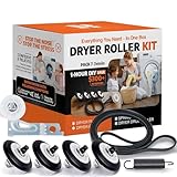 For LG Dryer Roller Kit 4581EL2002L Lg Dryer Drum Roller Kit Idler Pulley 4581EL2002C Bearing Version 4400EL2001A 4561el3002a Dryer Belt Replacement Kenmore Dryer Belt Rollers (7PCS)