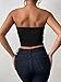 Imagen de Sukiglam Tubo Top Mujer Camiseta Sin Tirantes Verano Bandeau Slim Fit Sin Mangas Crop Tops con Banda Elástica Doble Capa Blusa Tubo Básico Y2K Shirt Sexy Sin Acolchado Bustier Aesthetic Clothes