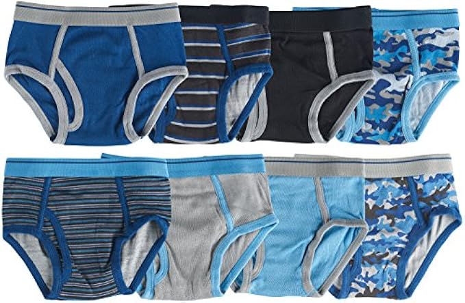 Trimfit Boys Soft 100% Cotton Tagless Briefs Underwear, Various Pack Size Options (8 Pack or 16 Pack)