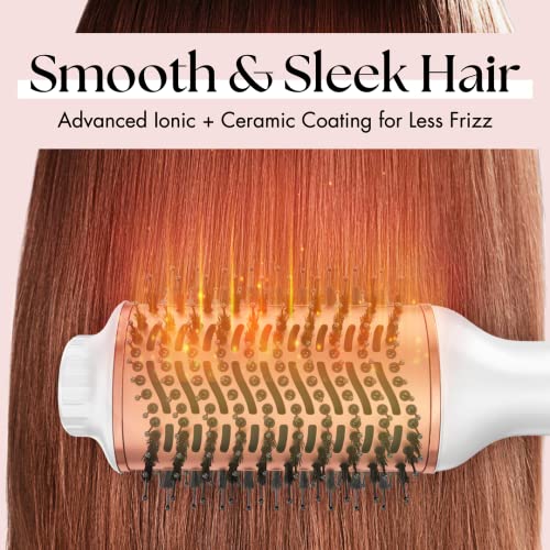 Hair Dryer/Hot Air Brush with Adjustable Temperature - for Styling Short, Medium & Long Hair - Women Hair Volumizer & Styler - Lily England Heated Hair Dryer - Image 4