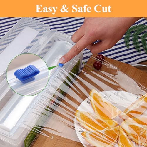 Plastic Wrap Slide Cutter for 24 Inch Rolls – Reusable Snap-On Sliding Cutter with Stainless Steel Two-Way Blade, Fits Plastic Wrap Foil Wax Paper Parchment Paper & BBQ Paper (4 Pack) (Fit 24inch) view 5