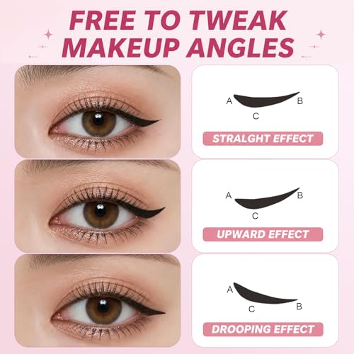 Winged Eyeliner Stamp, Doble Extremo Giratorio Negro 2PCS miniatura 6