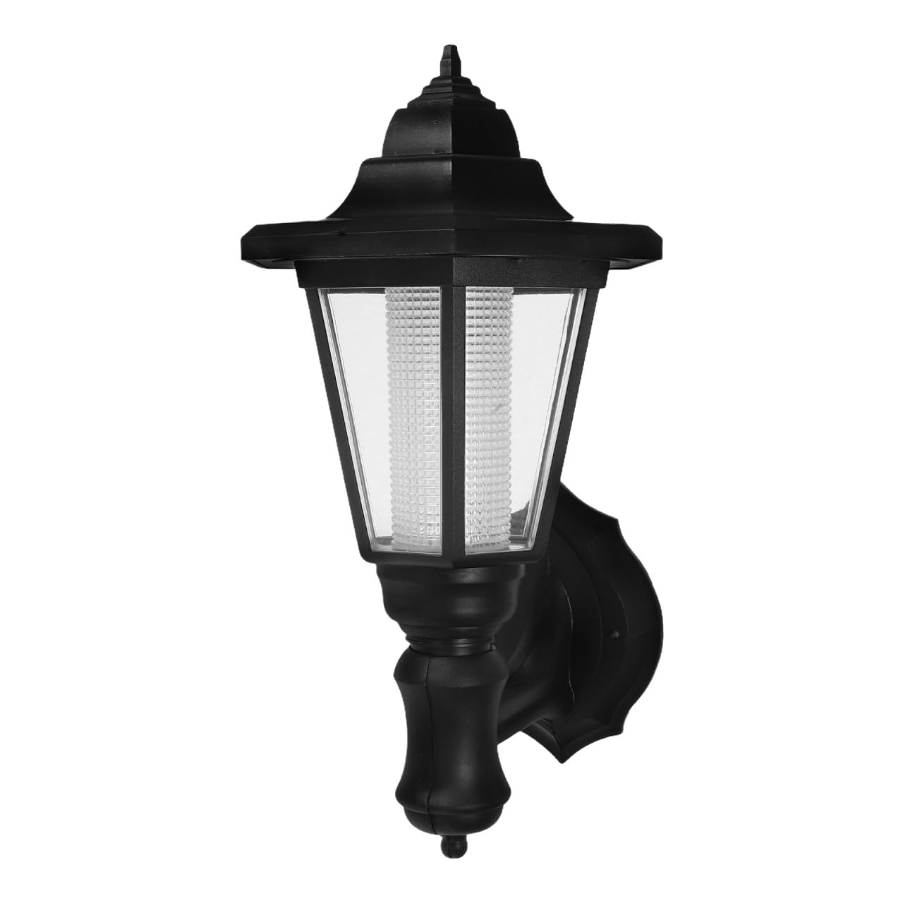 OSALADI Lámpara De Pared Con Energía Solar Para Exterior Luz Solar Pared Exterior Para Jardín Patio Y Pasillo Aplique Decorativo Blanco 6.29X5.11X11.02 Pulgadas