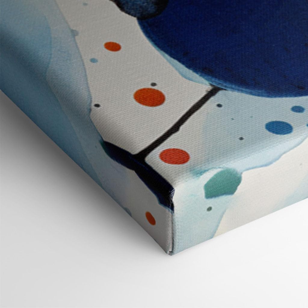 Canvas for Living room. Vibrant Vivacity: Exploring the Dynamic Abstract World of Dots and Lines, 27 x 18 inch Canvas Wall Art - Contemporary Masterpieces - Modern Home Decor - 69x46 cm (27x18 inch)