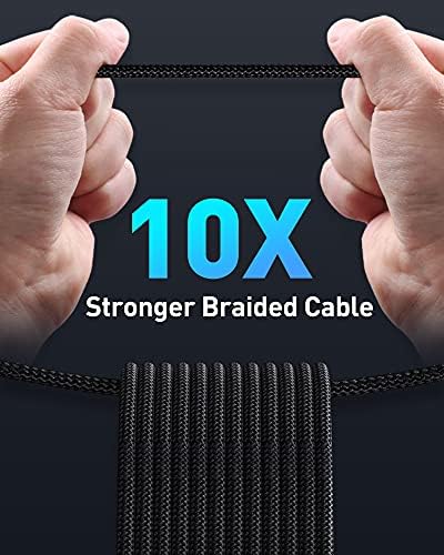 Baseus Kabel USB C, 100 W PD 5A QC 4.0 szybkie ładowanie USB C na USB C, stop cynku, nylonowy pleciony kabel do transmisji danych typu C do MacBooka Air iPad Pro 2020, Samsung Galaxy S21 S20+ S10,