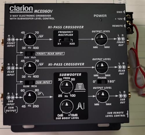 image for Clarion MCD360V 3-Way 6 Channel RCA Inputs Electronic Crossover with R
