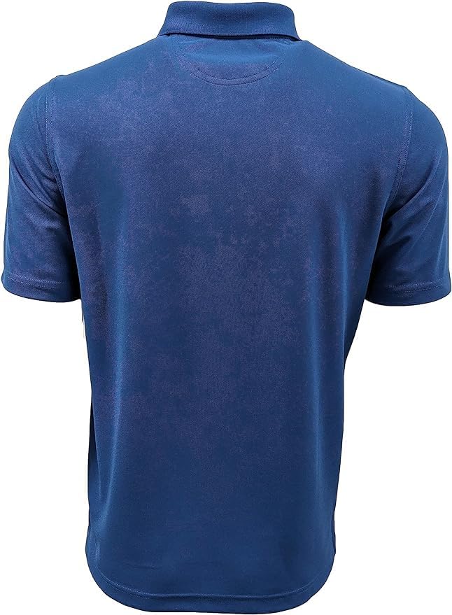 Greg Norman Men's Technical Performance Polyester Play Dry Polo Shirt (Large, Indigo (INDG))