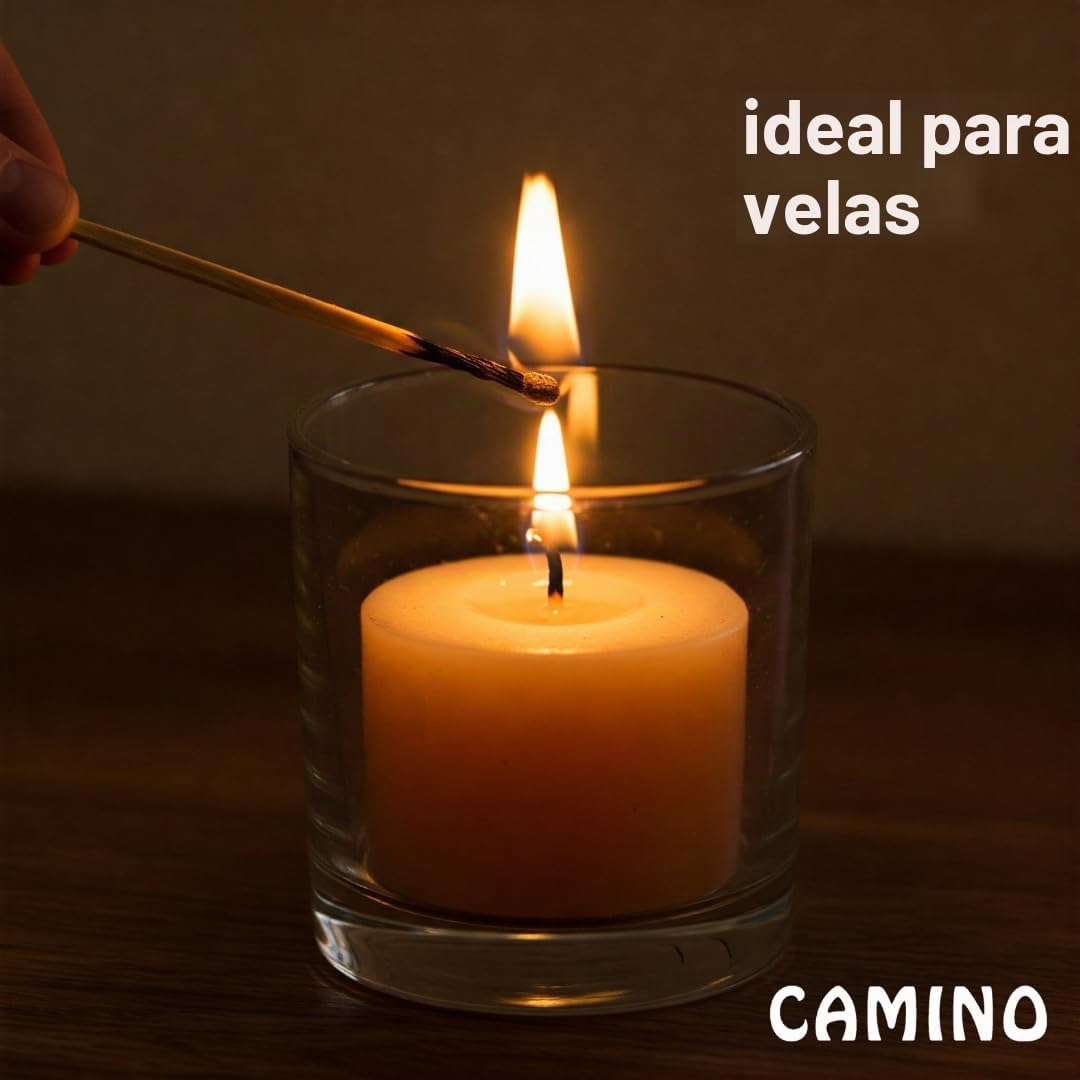 Camino Cerillas 24 cajas – Cerillas de 20 cm – Cerillas largas para chimenea y velas, partidos, cajas de cerillas premium, diseño de flores (24)