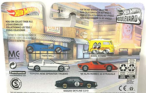 DieCast Hotwheels Boulevard 2020 Premium 1/64 '69 Alfa Romeo miniatura 2
