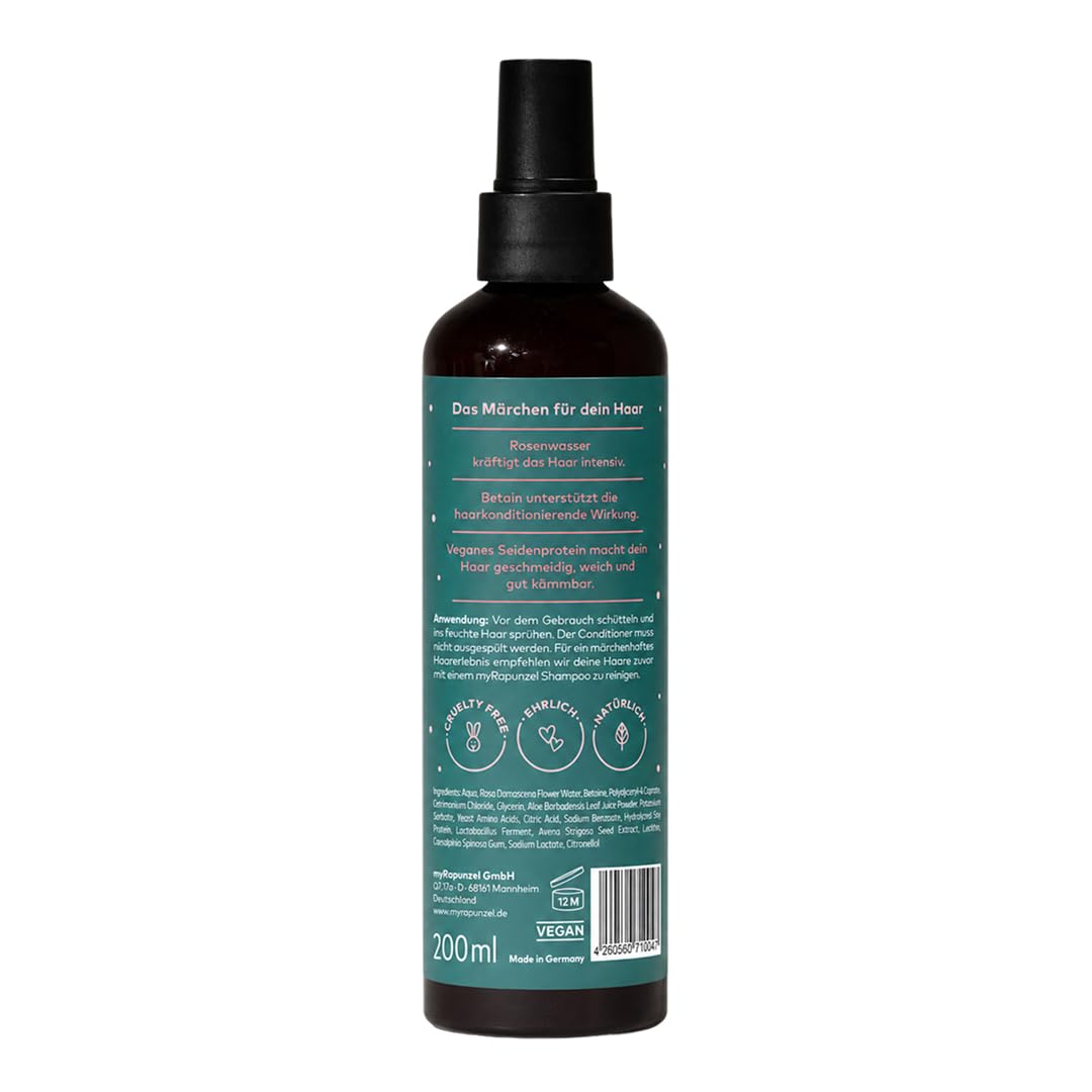 200ml Leave-in Conditioner - 100% natürlich - ohne Silikone, Parabene, Sulfate & Tierversuche - ohne Chemie - Verleiht mehr Volumen - Made in Germany (Packung mit 2)