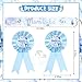 kreat4joy Arctic Animals Baby Shower Decorations, Winter Woodland Mom to Be Sash Corsage Dad to Be Tinplate Badge Pin Blue Party Set for Winter Baby Shower Gender Reveal Party