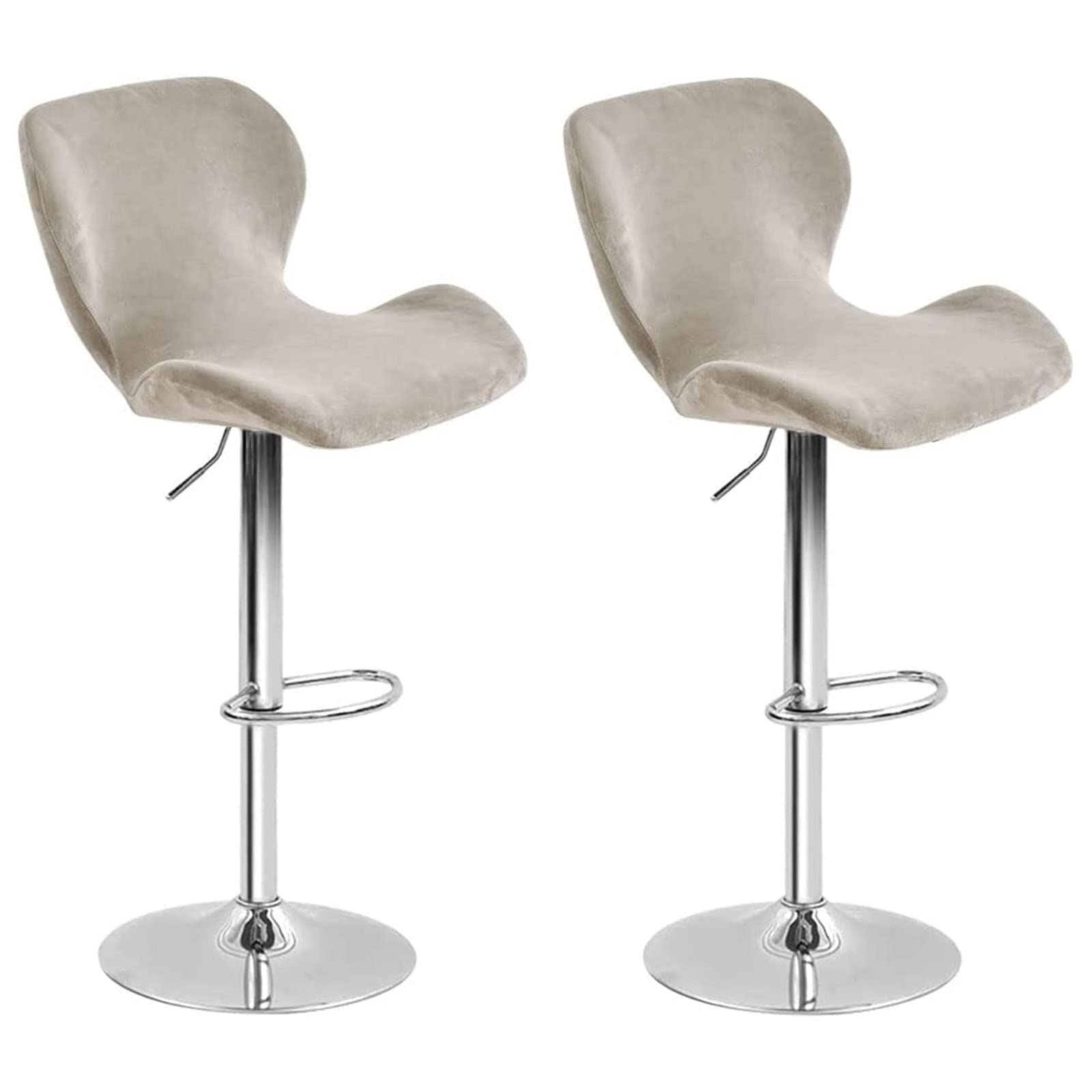 Leomix Velvet Bar Stool Cover Curved Swivel Set, Stretch Counter Height Bar Stools Cover, for Short Back Dinning Room Bar Chair,J,2pack โ image 1