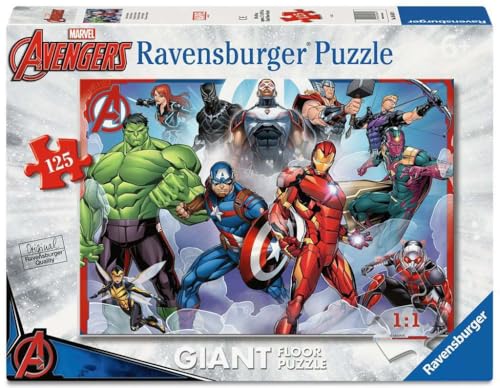 Ravensburger Puzzle pour Enfants 05643 - Grand de Sol Strong Avengers avec 125 pièces, pour Les Fans de Puzzle et Les Fans de Marvel à partir de 6 Ans