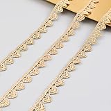 goldene spitze 【Premium-Material】: Dieser goldene Spitzenbesatz ist aus Polyester, mit einem herzförmigen Design, schön und zart.