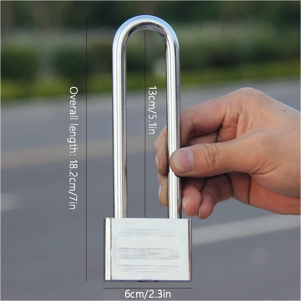 Heavy Locks Long Lock Beam Bike Padlock Security Lock Door Cabinet Drawer Gate Lock with Keys Lock Long Beam Glass Door Lock U-Locks for Bicycles