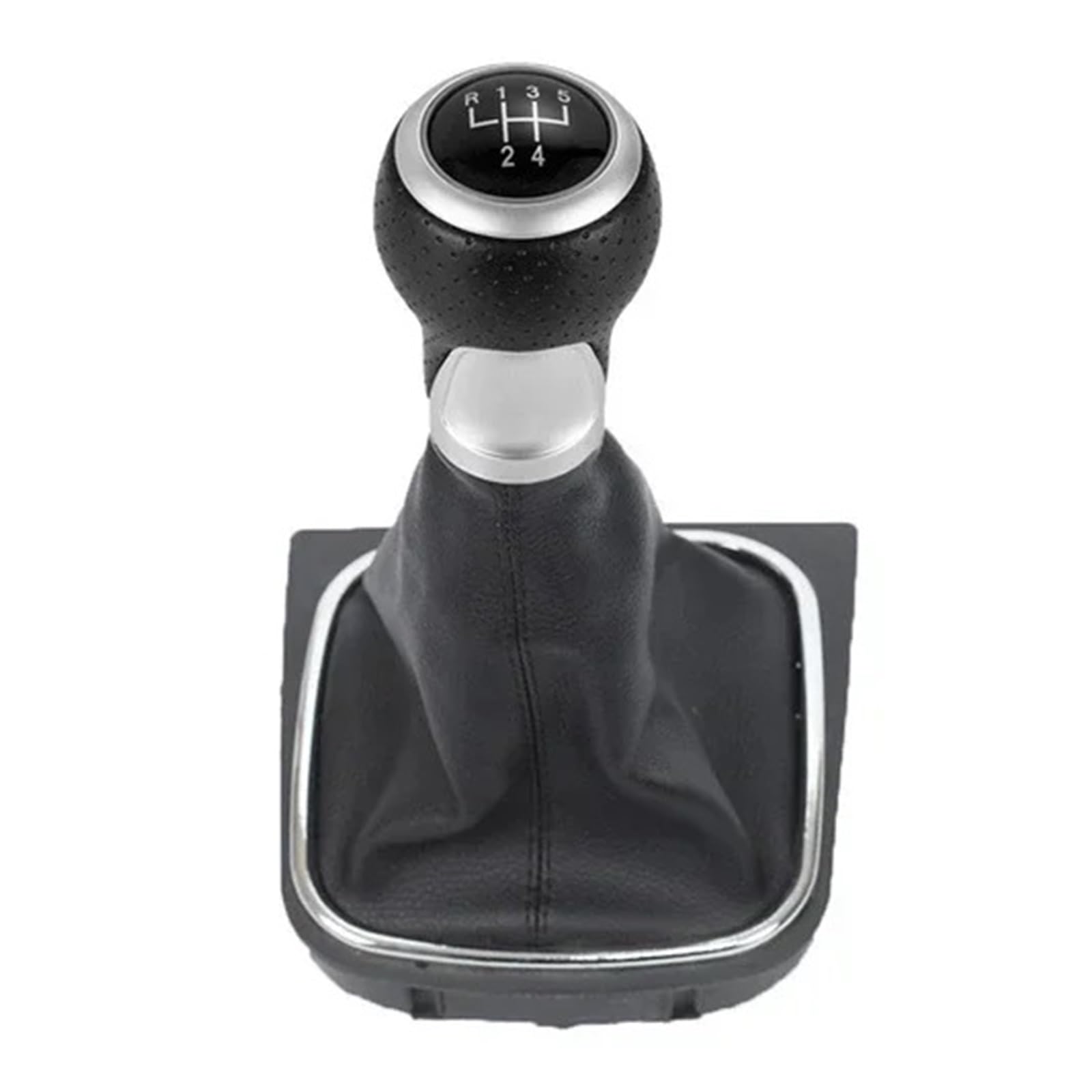 Rbevcrr Car Shift Lever Knob for VW for Golf 5 MK5 for Rabbit for Jetta 2004-2009 for Jetta MK6 2010-2014 5 6 Speed Gear Shift Knob with Gaiter Boot Cover Stick Shifter Pen(Black Line 5 Speed)