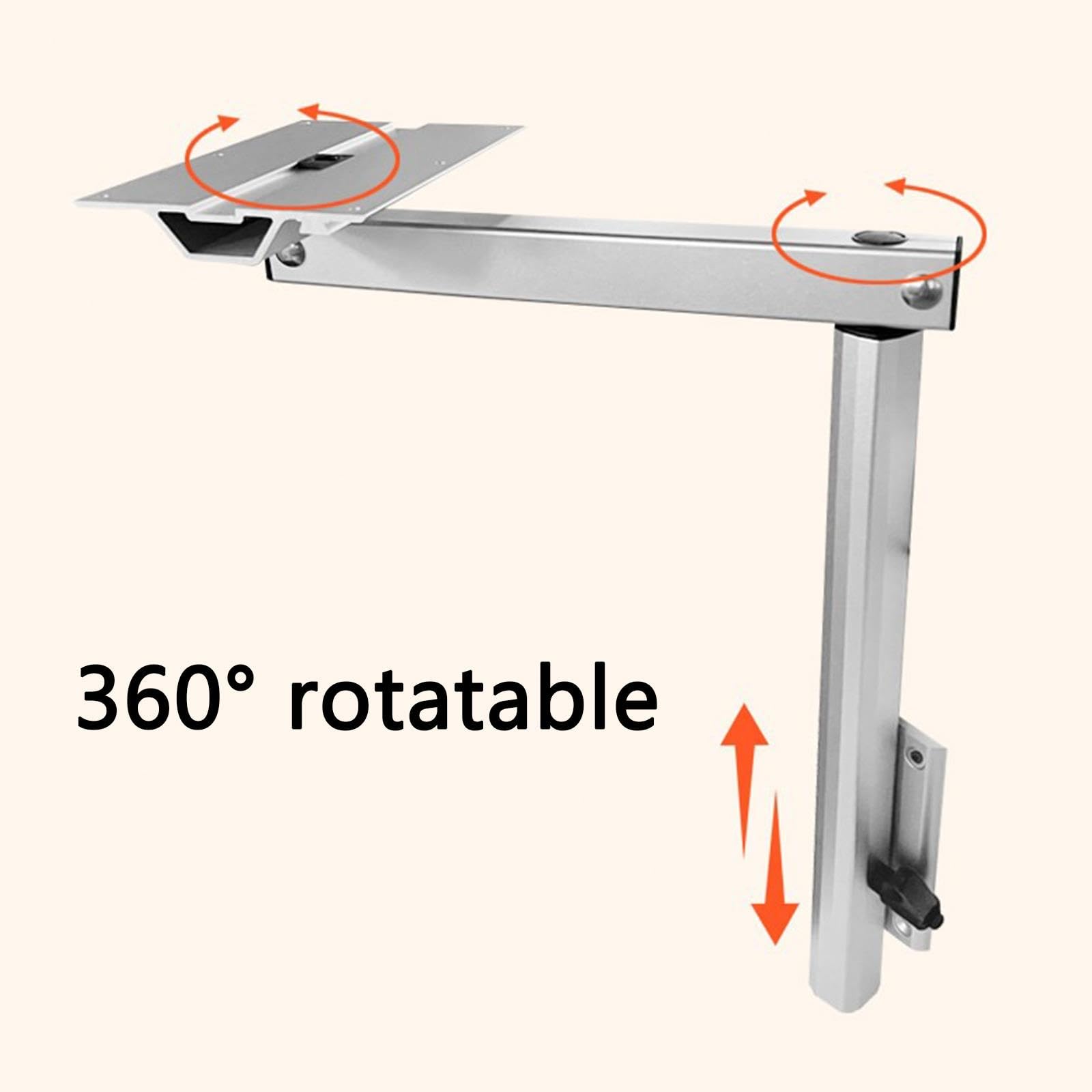 Regulowana noga stołu do kampera, konstrukcja obrotowa o 360°