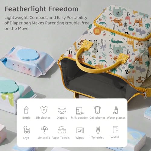 Image of StarAndDaisy Diaper Bag /Diaper Bag for Mothers for Travel, 28L Waterproof Baby Bag for Mother Travel with 15 Multipurpose Pockets