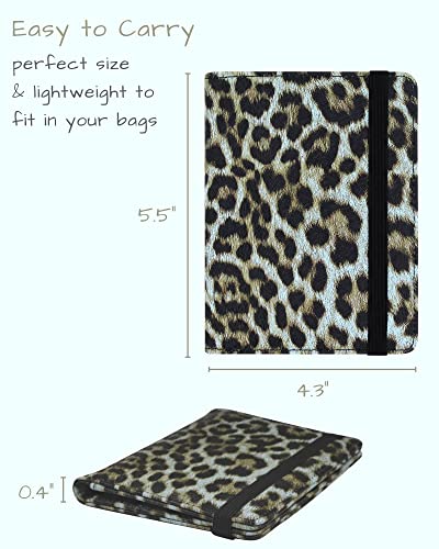 Leopard Passport Holder With Vaccine Card Slot Passport And Vaccine Card Holder Combo With Clear Pocket Travel Wallet Passport Cover With Rfid Blocking #TOP2