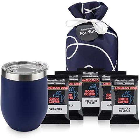 Coffee Gift Basket with Insulated Cup and 5 Coffee Sampler Packs Cover