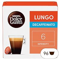 NESCAFÉ DOLCE GUSTO Lungo Decaffeinato Caffè, 6 Confezioni da 16 Capsule (96 Capsule)