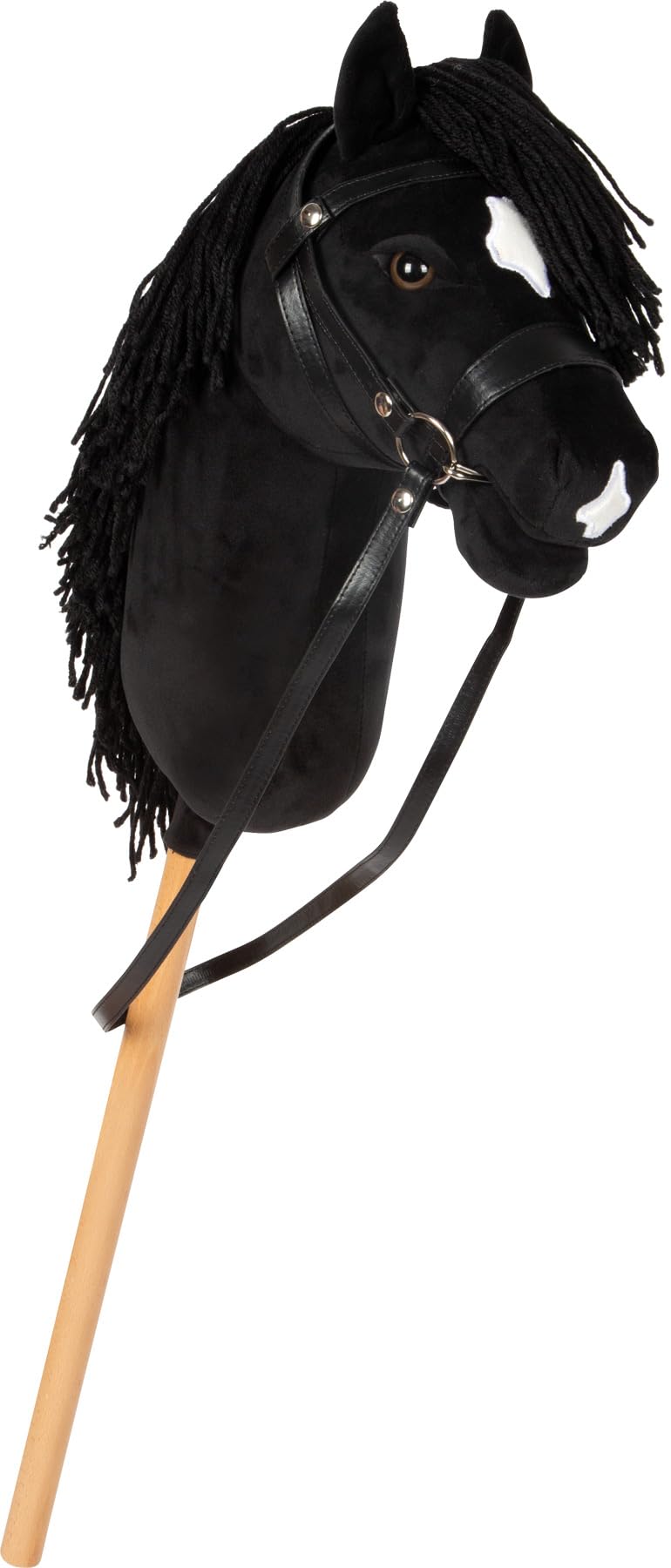 small foot Hobby Horse Eddie Schwarz – Abnehmbarer Stab, Mähne & Zubehör