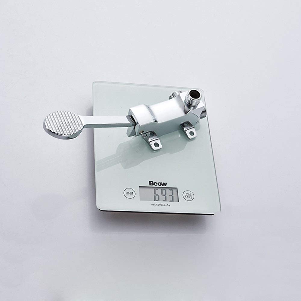 Engineeredecoration Mischbatterie aus Kupfer, Labor-Waschtisch-Fußpedal-Wasserhahn, Moderne Badezimmer-Waschtischarmatur, Wasserhähne für Zuhause, Einzel-/Warm- und Kaltwasser vorhanden
