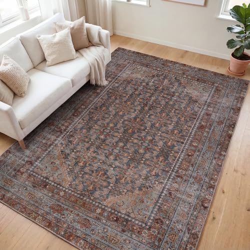 Kuden 6x9 Area Rug, Machine Washable Area Rug with...