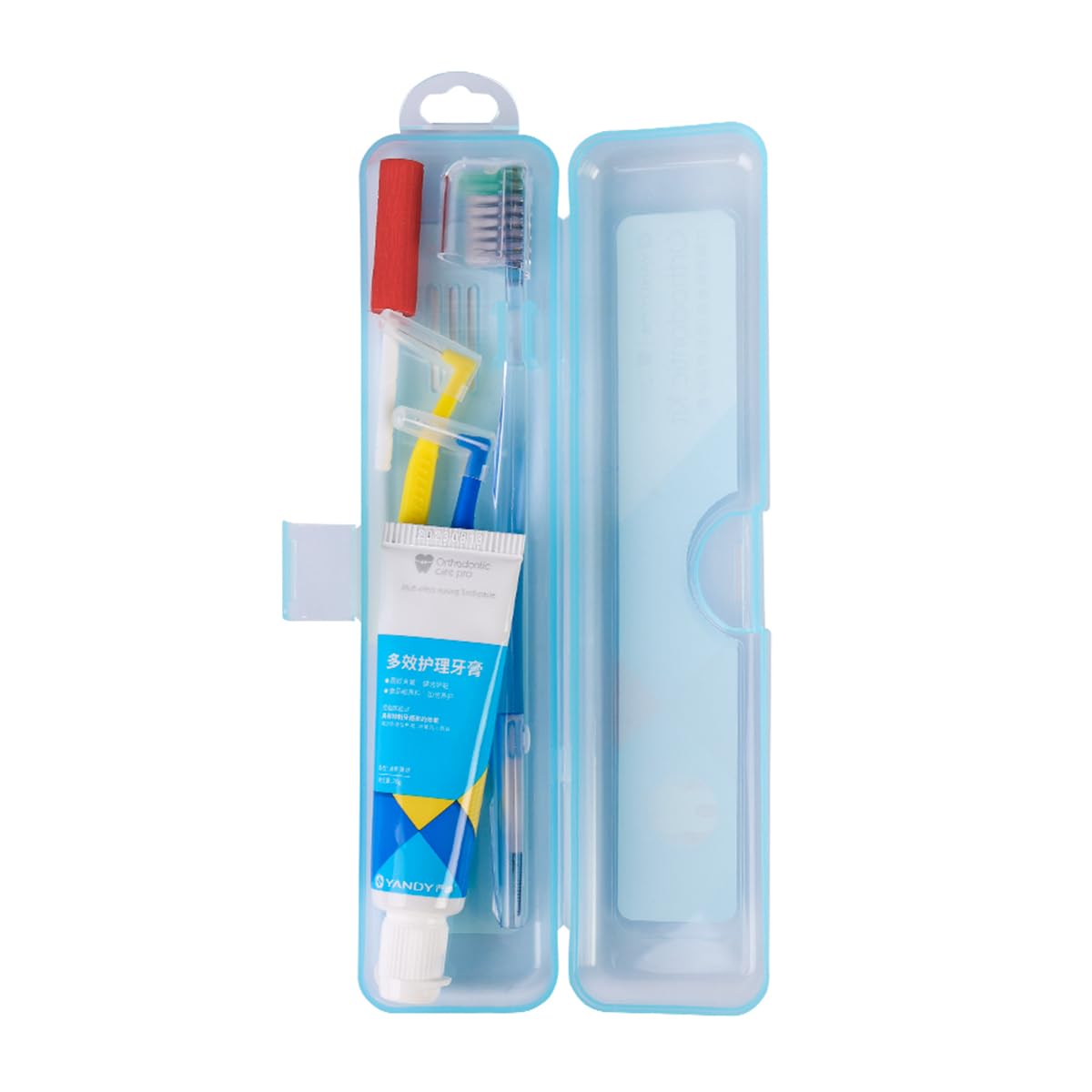 YANDY Portable Orthodontic Oral Care Kit for Braces - Contains Orthodontic Toothbrush,Toothpaste,Interdental Brush,Orthodontic Bites-picture-25