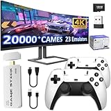 LOCVMIKY Retro Konsole, Game Stick Spielekonsole mit 20.000+ Klassikern, Retrolink 2 Wireless Controller,HDMI Plug & Play TV, Geschenk für Familie (Pro)