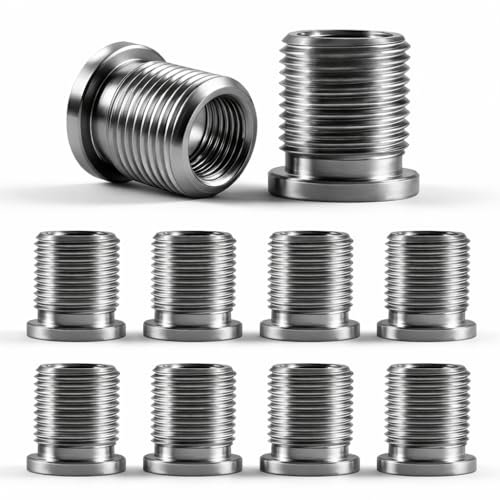 KPALAG 10PCS Stainless Steel Spark Plug Port Insert Installer Tools m14 x 1.25 Compatible with Ford
