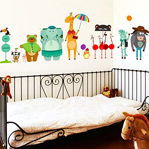 Amazon.com: Funny Animals Wall Stickers for Kids Room Cartoon ...