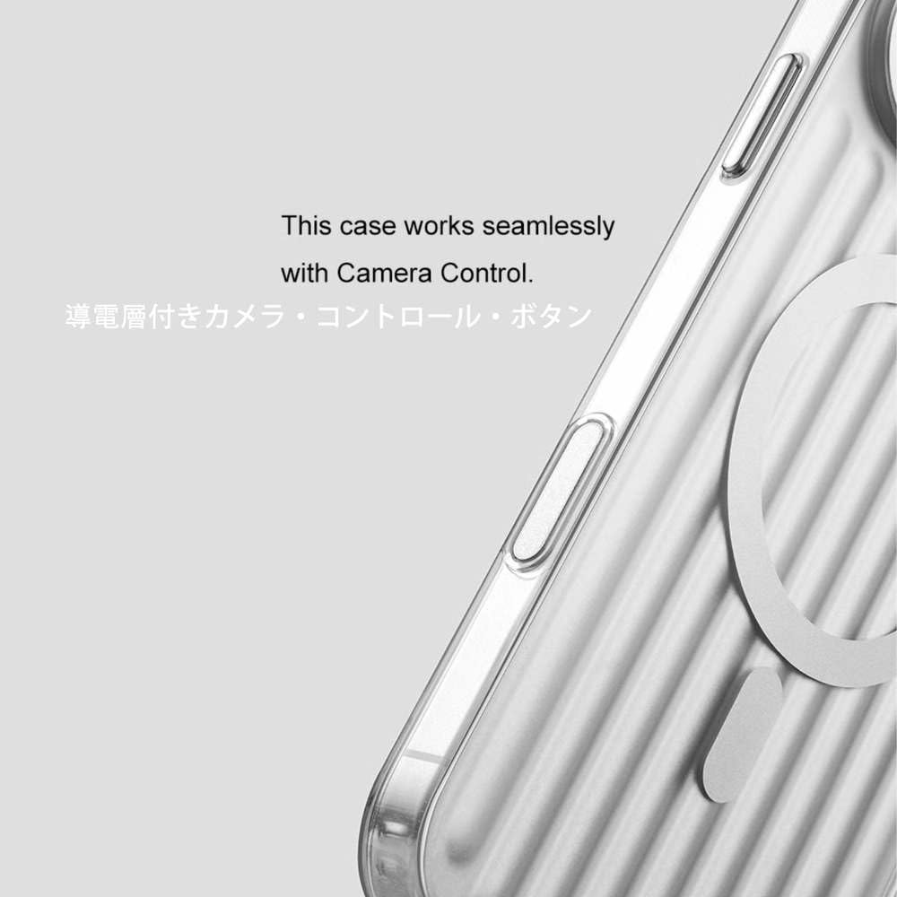 Custodia a cuscino d'aria con ventosa magnetica a strisce metalliche compatibile con iPhone 16, 15, 14 e 13 Pro Max, color oro deserto, per iPhone 15 Pro Max
