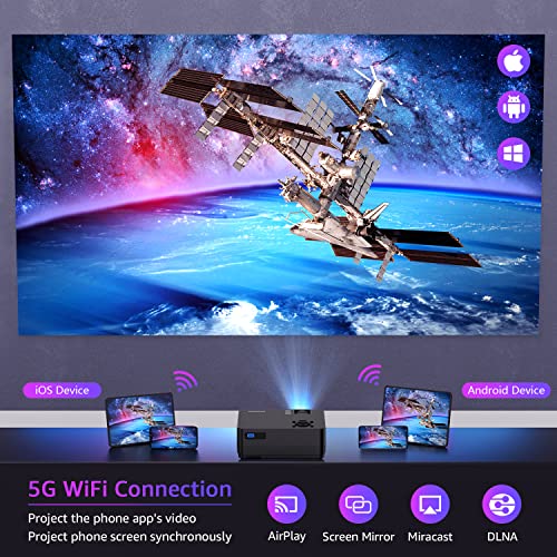 Roconia Projector with 5G WiFi and Bluetooth, Native 1080P Projector の商品画像 2