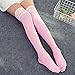 AQOKKA Extra Long Thigh High Socks for Women Striped Over Knee Thigh Socks Long Boot Thigh High Stockings Leg Warmers