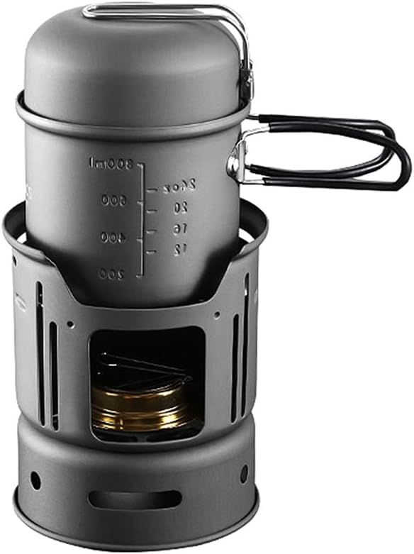 JSEIAJB Outdoor Stove Camping Stainless Steel Aluminum Alloy Cookware Cookout Picnic Cooking Hiking BBQ Traveling Tools