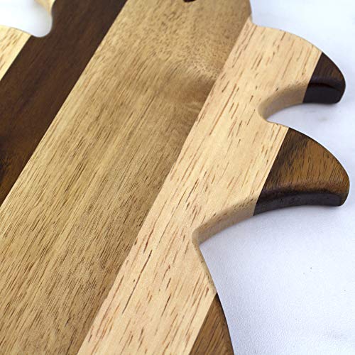 Tabla de cortar y servir en madera con forma de piña miniatura 5