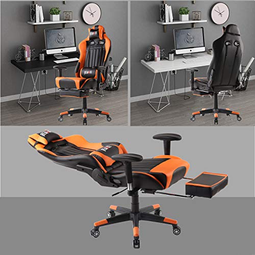 Silla-de-juego-de-PC-de-gran-tamano-Ergomonic-Racing-Chair-con-reposapies-retractil-cuero-de-la-PU-de-Ejecutivo-Reposacabezas-de-cuero-Masajeador-lumbar-Silla-ergonomica-giratoria-para-PC