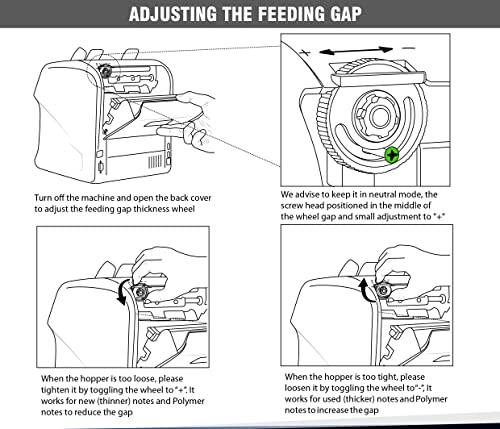 Deteck Money Counter Machine Mixed Denomination With Reject Pocket, Dt800 Bank Grade Multi Currency Bill Counter, Serial Nb, 2Cis/Uv/Mg Counterfeit Detection, Value Counter, Sort & Print #TOP6
