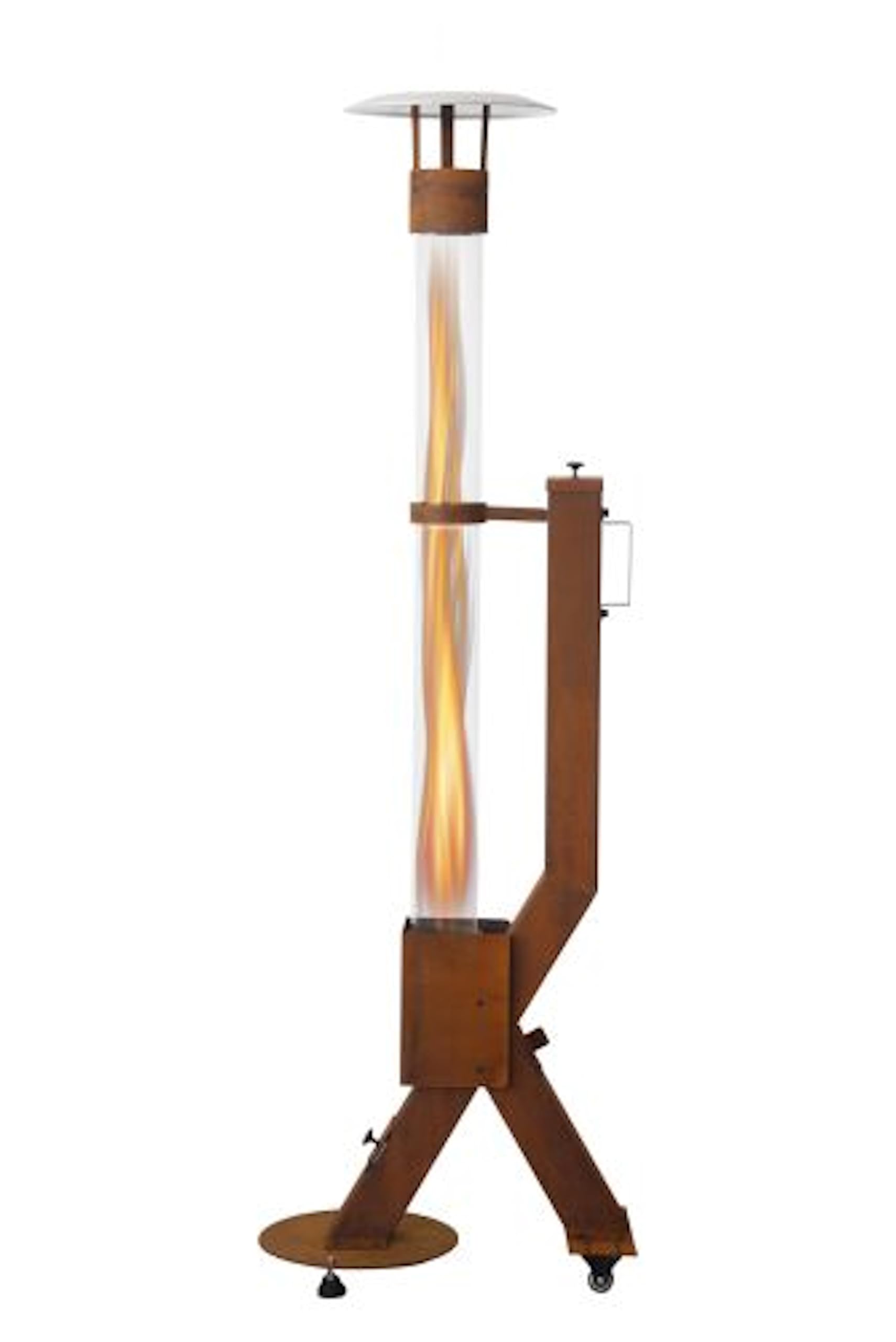 Rocket Heater – Chauffage de Terrasse à Pellets – Acier Corten – 6,5 KW – Brûleur à Granulés de Bois – sans Fumée & Écologique