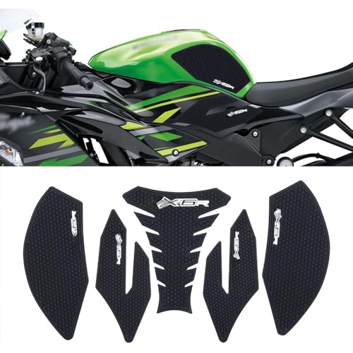 for Ninja ZX6R ZX 6R ZX-636 Ninja zx6r zx636 2013-2023 2024 2025 2026 Side Decals Motorcycle Anti Slip Tank Pad Stickers ZX6R Accessories zx6r Tank pad Tank Grip Tank StickersBlack