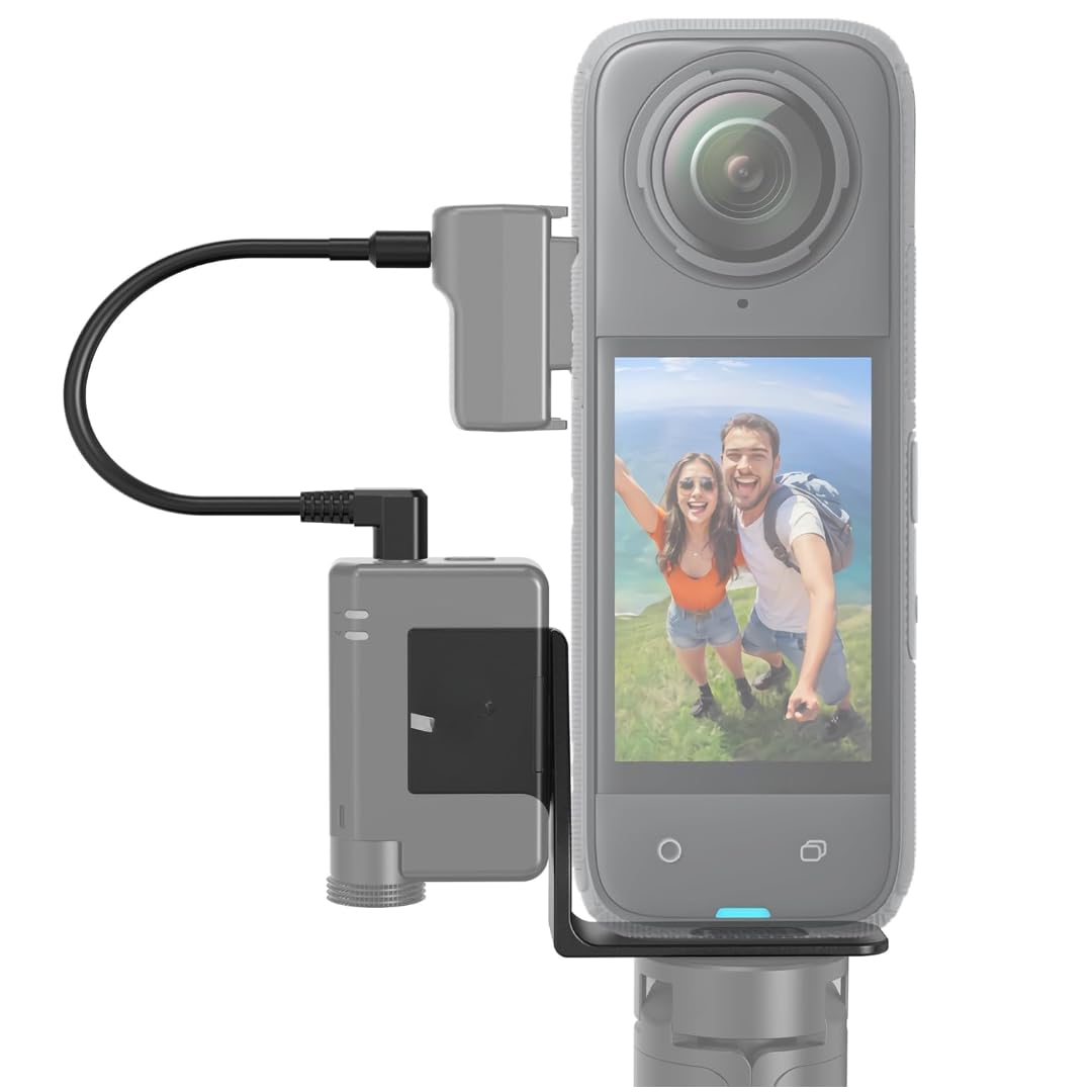 Compatiable for Insta 360 X4 DJI Mic Mini Mount, Invisible Mic Bracket for Insta360 X4 Accessories, Compatible with Insta360 X4 / X3（with 3.5mm Audio Cable）-image-6