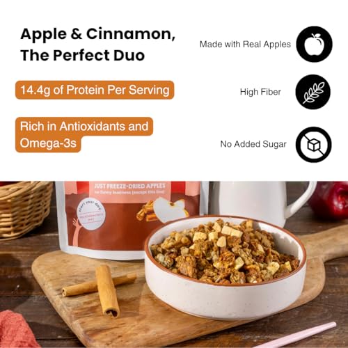 Image of Kilobeaters Clusters 1Kg (Apple Cinnamon, Pack Of 1) | High-Protein Breakfast Mix | No Added Sugar, Grain-Free Cereal | Healthy Snack With Freeze-Dried Apples & Nuts | Healthy Snacks For Adults