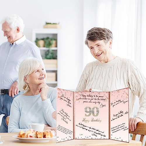 Crenics Rose Gold 90th Birthday Decorations, 90th Birthday Signature Book by Crenics - Used condition - Image 5